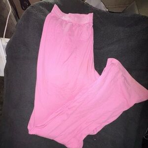 Juicy Couture Pink Ribbed Pajama Pants